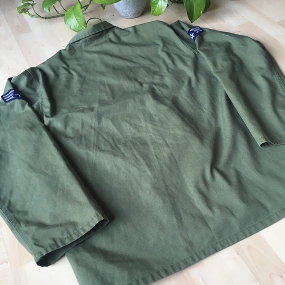 VINTAGE US Air Force Button Up Shirt Olive S-XL - Picture 8 of 8
